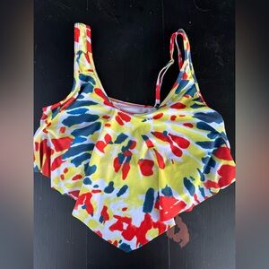 Amazon Essentials Multicolor Tie-Dye Swim Top